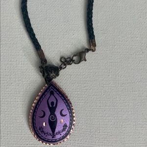 Wicca purple goddess Charm